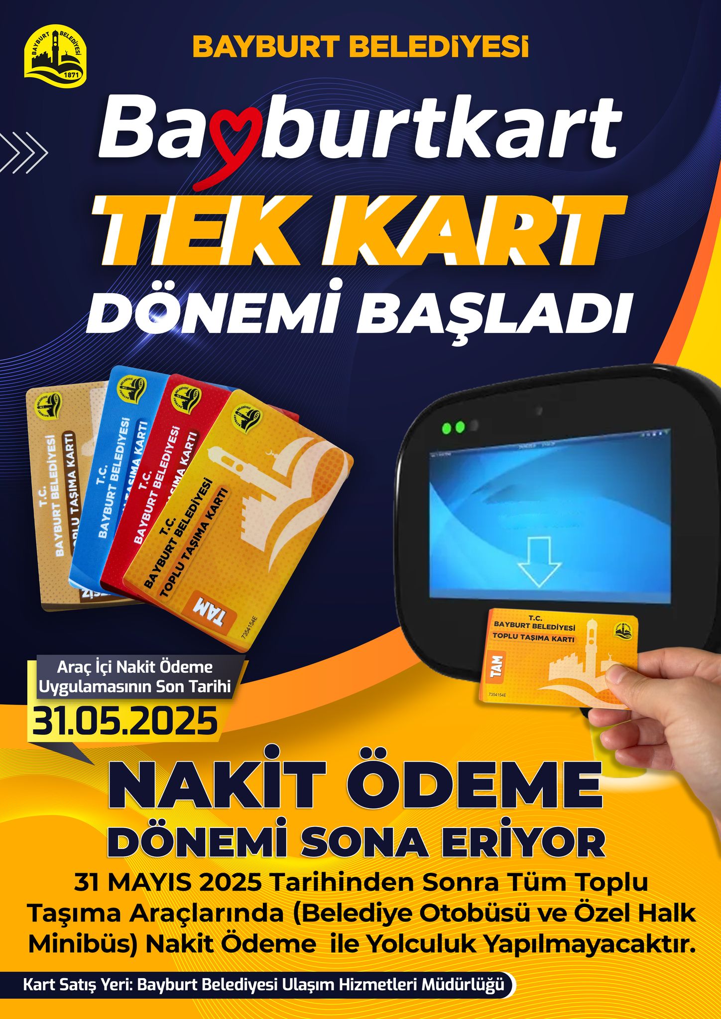 Bayburt’ta belediye otobüsleri ve özel dolmuşlarda tek kart sistemi dönemi başladı! – Birlik Haber Ajansı
