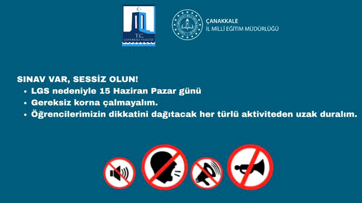 Çanakkale Valiliği LGS için sessizlik ve destek çağrısı yaptı – Birlik Haber Ajansı