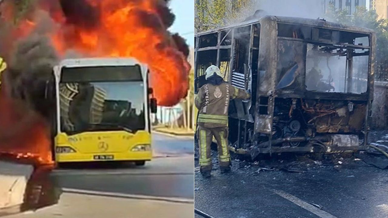 Ümraniye’de seyir halindeki İETT otobüsü yandı – Birlik Haber Ajansı